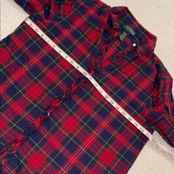 Ralph Lauren Plaid Shirt with ruffle - Picture 4 of 8